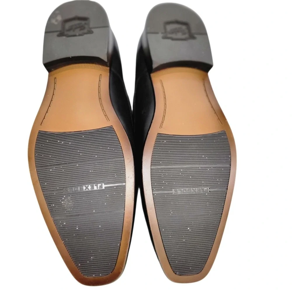 Florsheim Mens‎ Black Leather Lace Up Dress Shoes Business  9.5D (medium) HG9240
